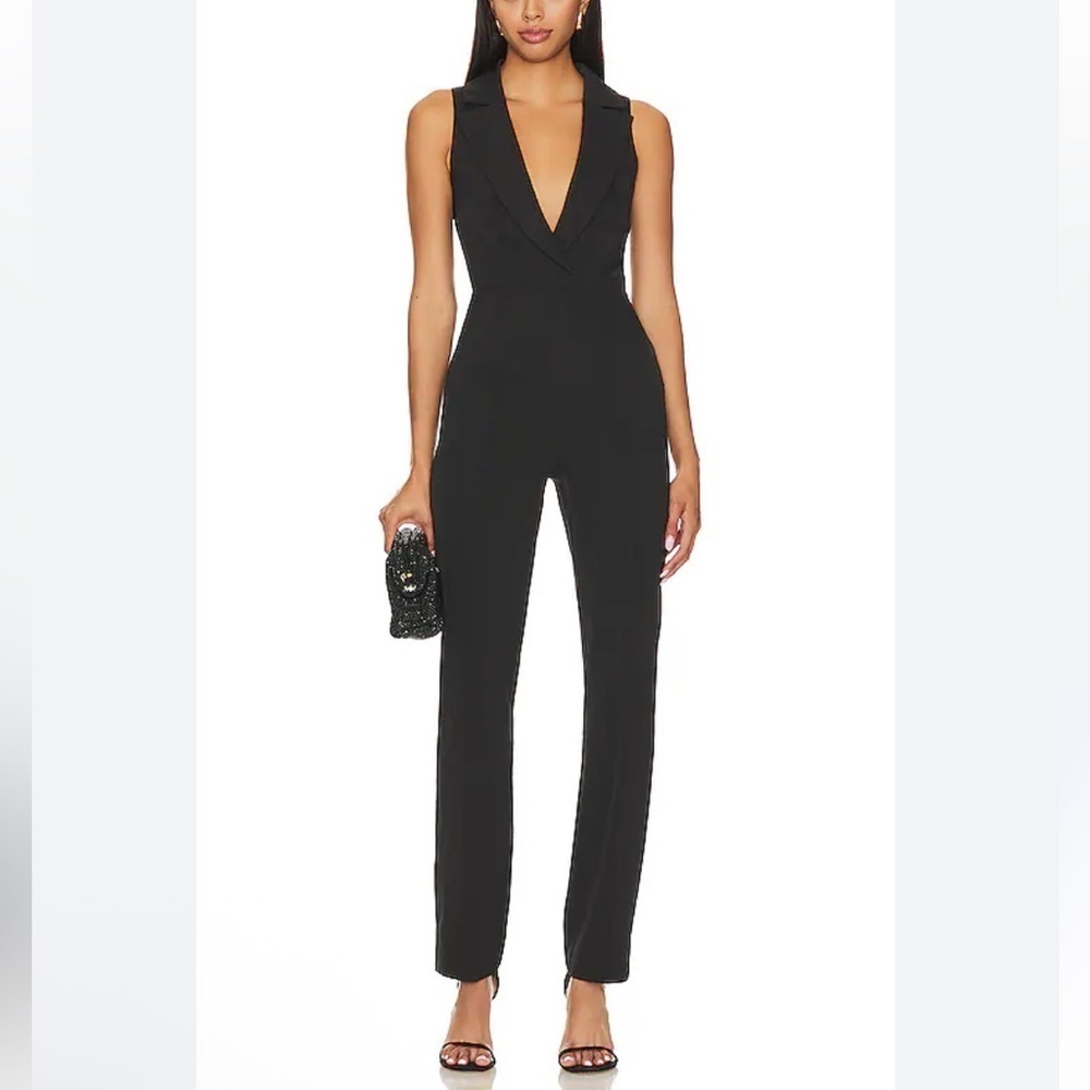 Superdown ADALIYA jumpsuit Black Sleeveless one piece Revolve XS